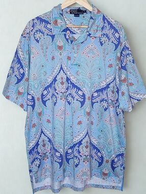 POLO RALPH LAUREN Vintage Paisley Printed Polo Shirt